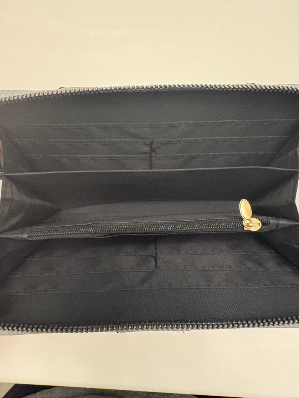 XOXO Grey Monogram Wristlet Wallet Zip Around NWOT - Picture 2 of 5